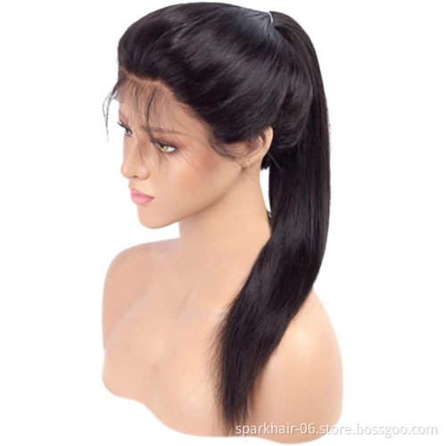 Wholesale Hair Vendors Straight Wig360 Lace Frontal Closure Raw Mink Brazilian Human Hair Extensions Virgin Cuticle Aligned Hair